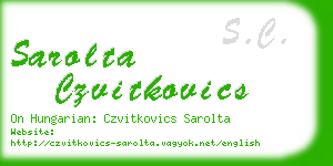 sarolta czvitkovics business card